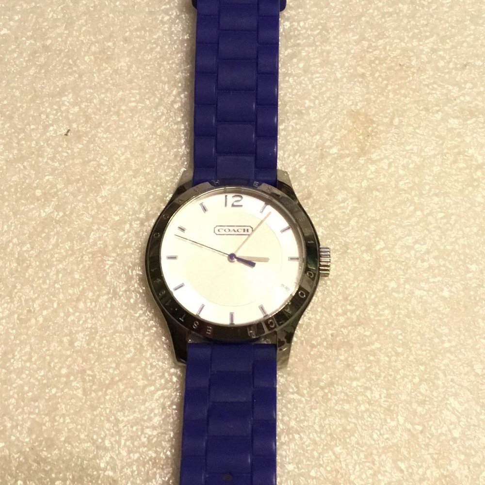 Very nice Coach watch with blue band